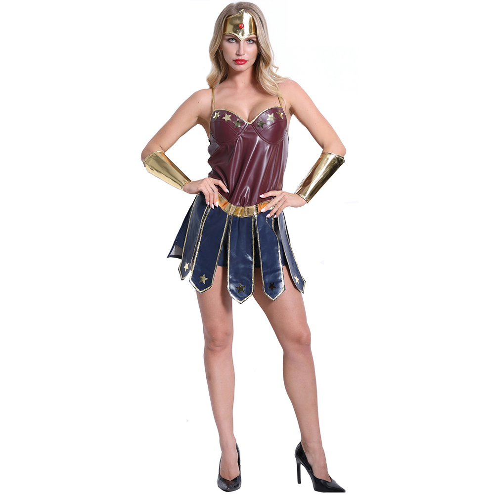 Wholesale Women Heroine Costume Halloween Cosplay Outfit Uniform for