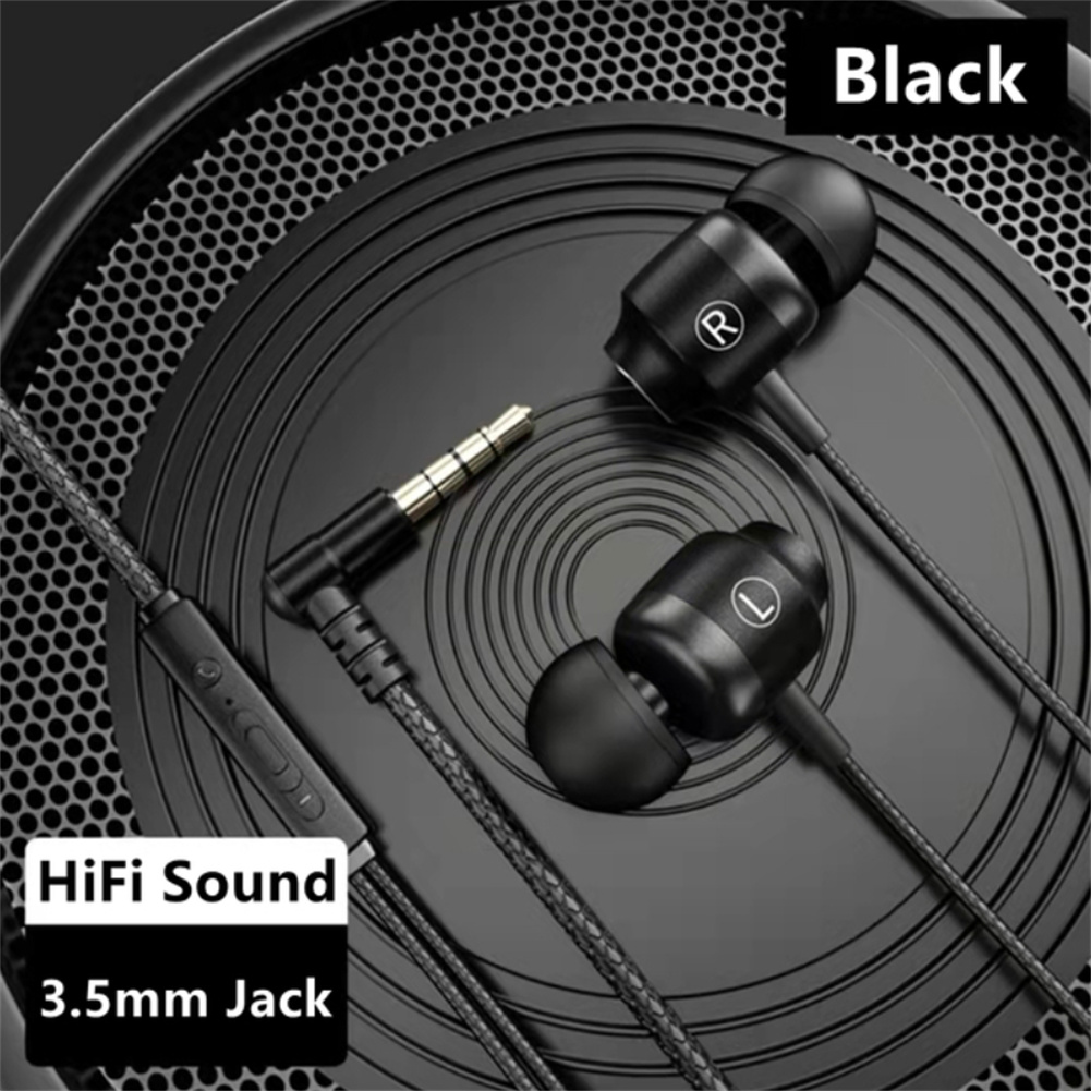 Headphones Wired Built-in Call Control Clear Audio In-Ear Earbuds For Most 3.5mm Plug Devices Black 3.5MM