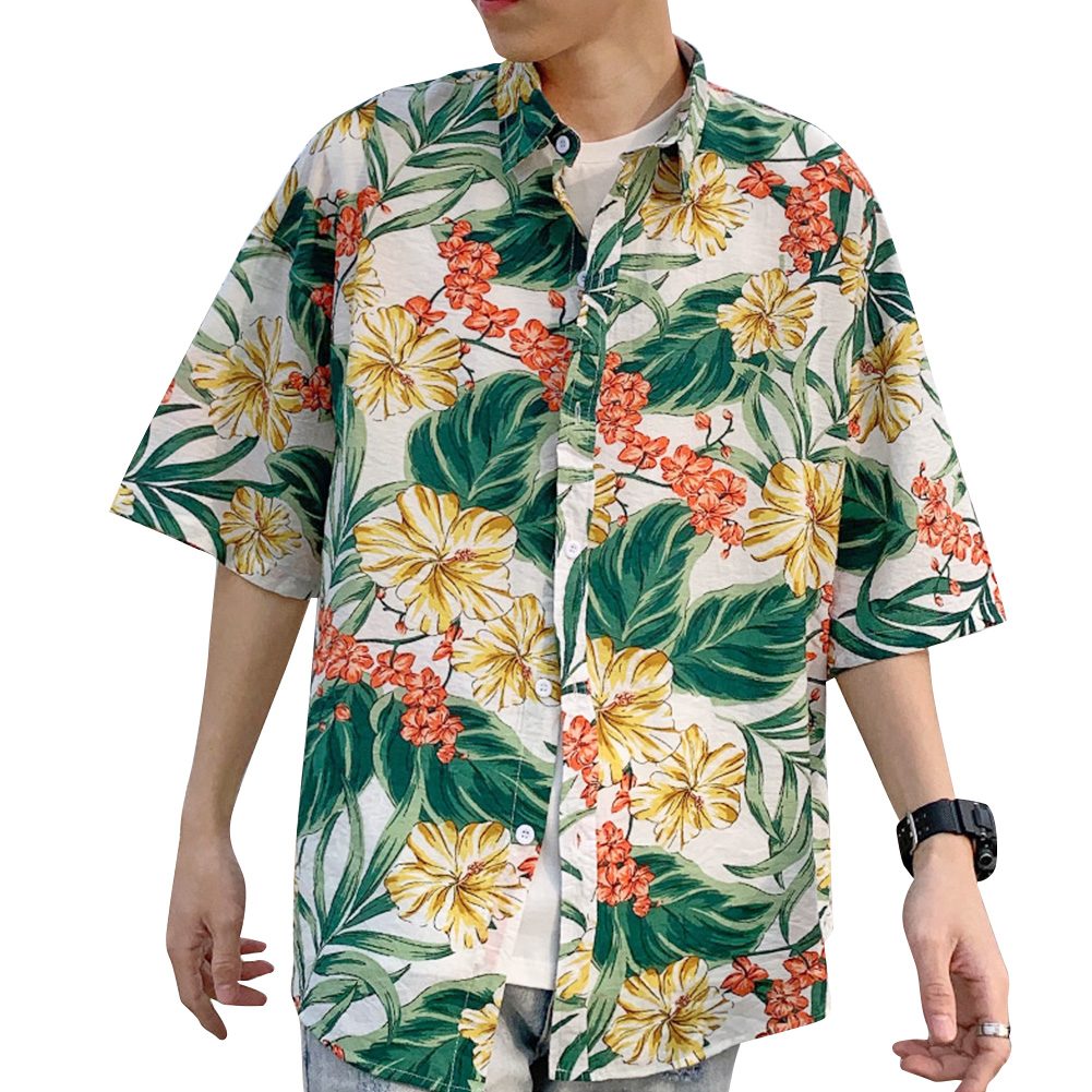 Mountain Warehouse Mens Hawaiian SS Shirt Lightweight Breathable