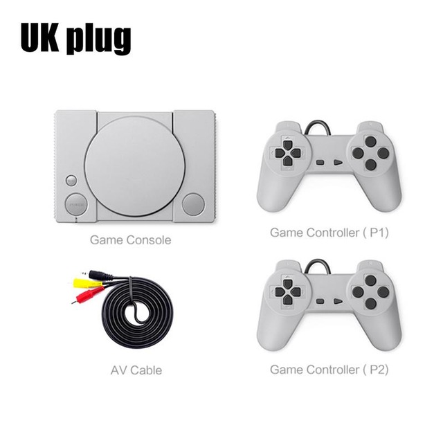 Classic Game Console 8-bit for PS1 Mini Home 620 Action Game Enthusiast Entertainment System Retro Double Battle Game Console UK plug