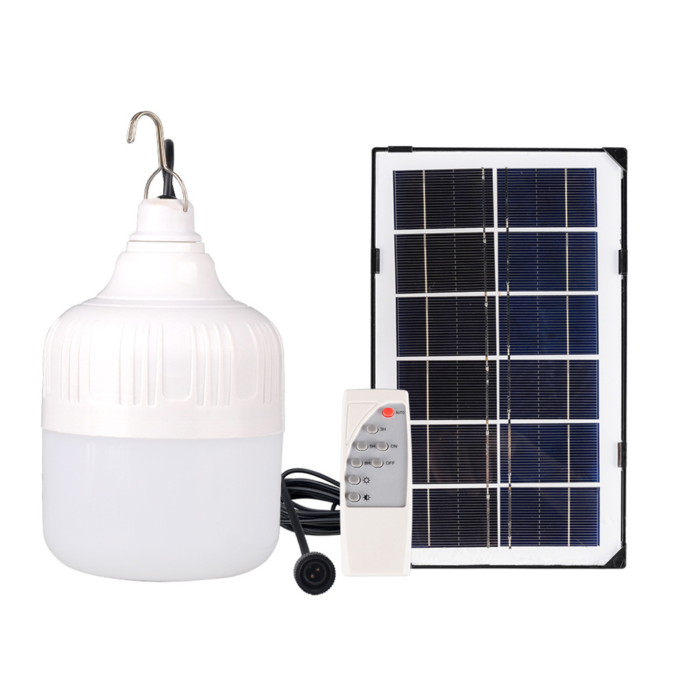 150w Solar Led Light Bulb Dimmable Adjustable Brightness 3-color Light 