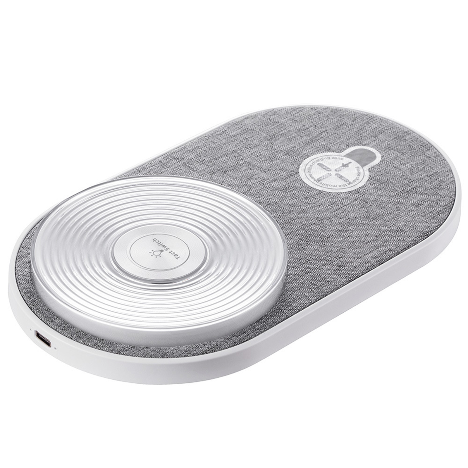 2-in-1 Usb Wireless Charger Fast Charging Colorful Ambient Light Night Light