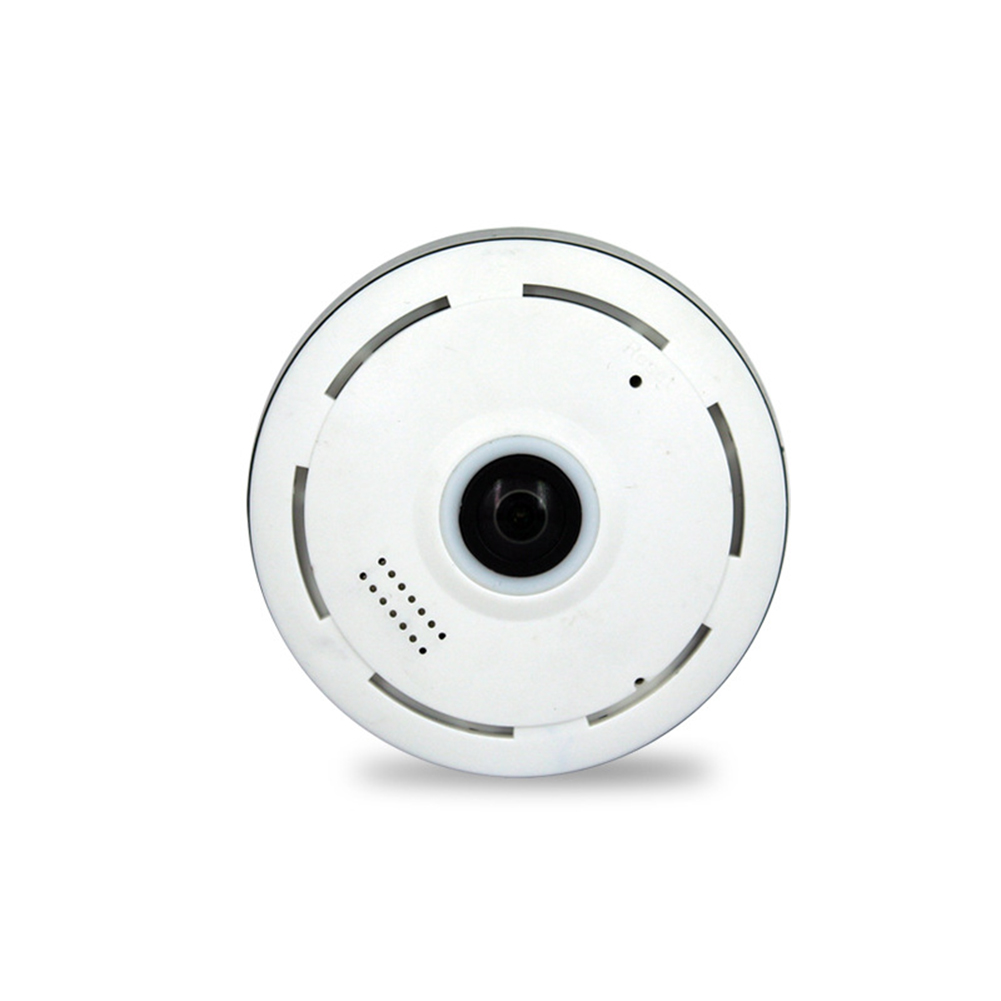 VR360 Degree Panoramic Camera Wireless Monitor WIFI Network Remote HD Home Night Vision white_EU Plug
