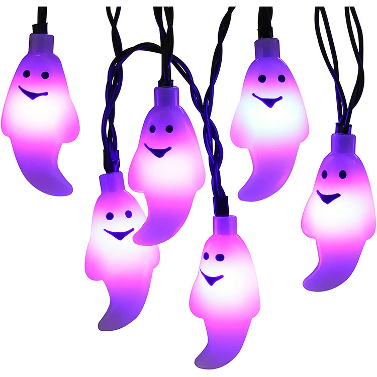US CYNDIE LED Solar String Light Purple Milky White Ghost Light for Halloween Party Decorations