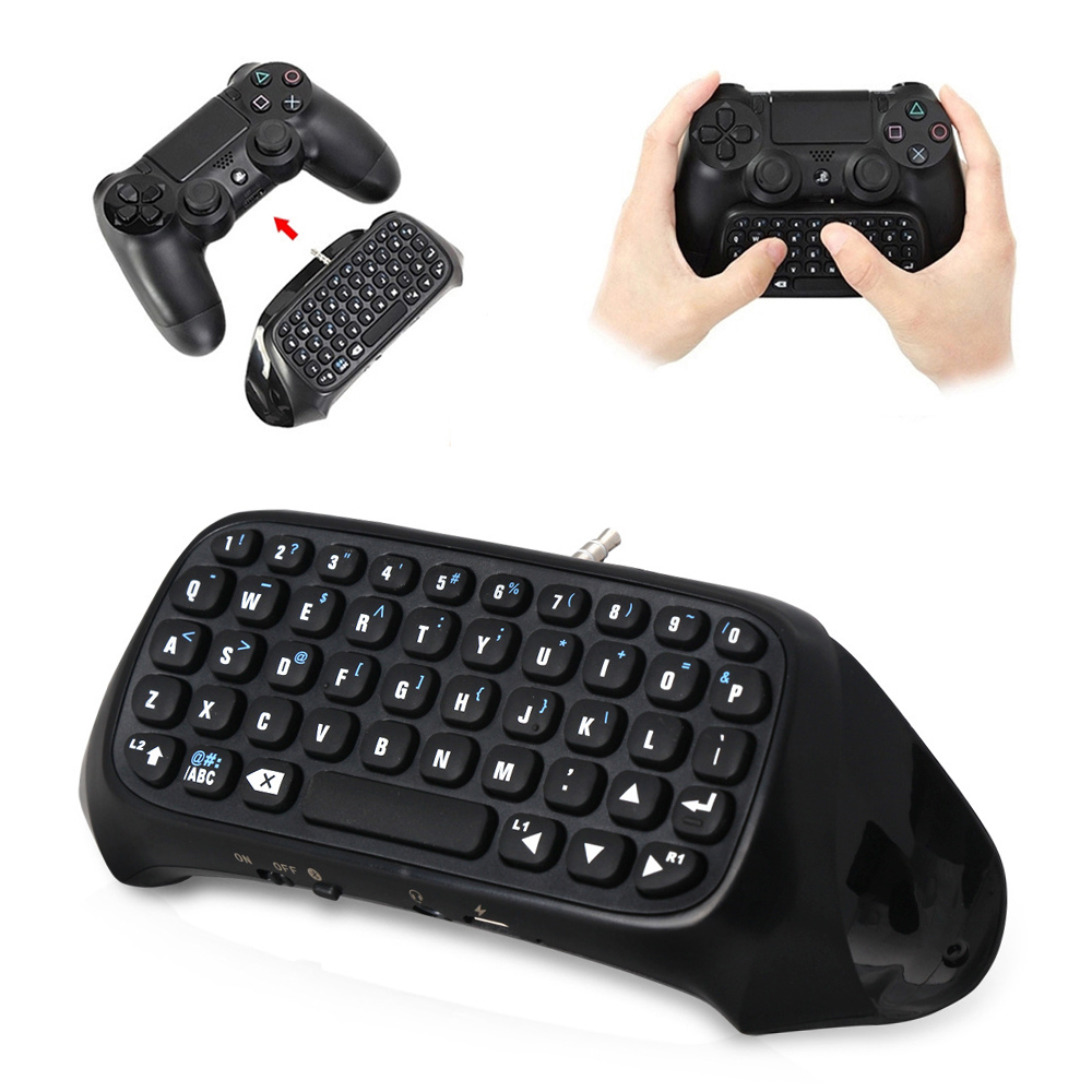 HobbyLane for PS4 Mini Wireless Bluetooth Keyboard for PS4 Handle Keyboard for PlayStation 4 for PS4 Game Controller d20 black