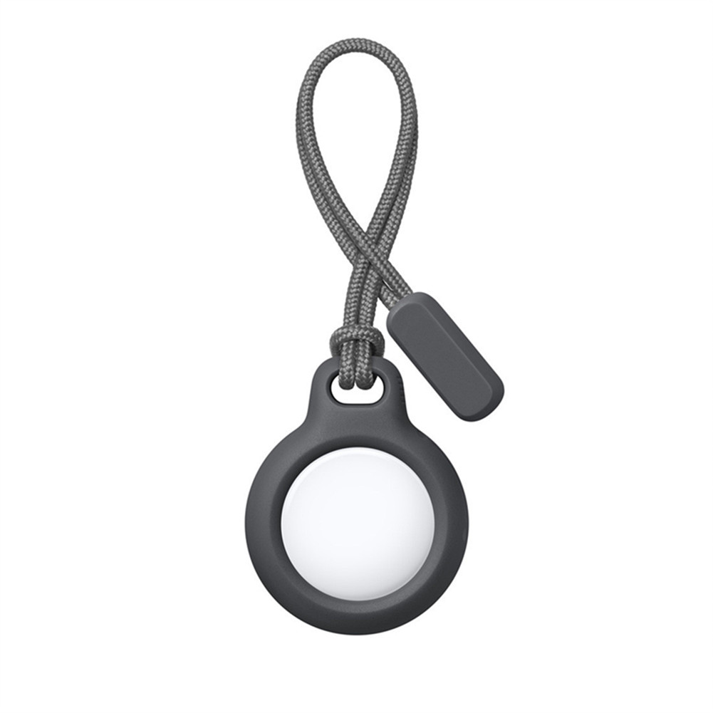 Protective Case Compatible For Airtag Portable Locator Cover Anti-lost Device Protective Sleeve Accessories black Lanyard
