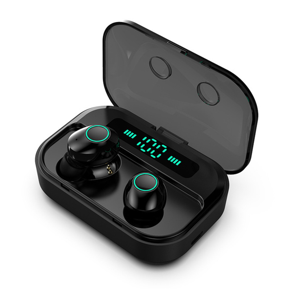 Rechargeable Tg02 Tws Bluetooth-compatible  5.0  Earphones 9d Stereo Sports Earbuds Ipx5 Waterproof Headphones Compatible For Android Ios Microsoft Tablet TG02 single display