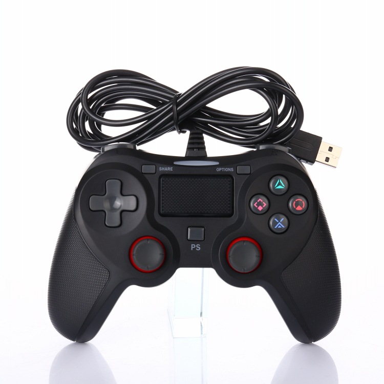 USB Wired Gamepad Universal for Sony Playstation Game for PS4/PS4 Slim/PS4 Pro/PS3 Console with About 1.9m Cable black