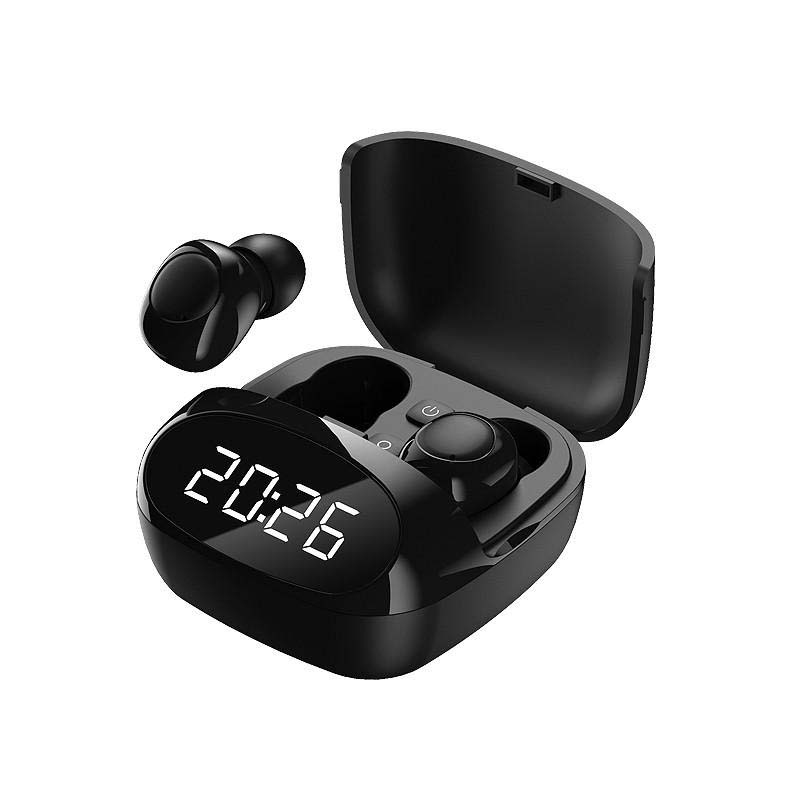 Bluetooth Wireless Headphones XG29 LED Power Display Button Control Noise Reduction Earbuds Hifi Stereo Waterproof IPX4 Earphone black