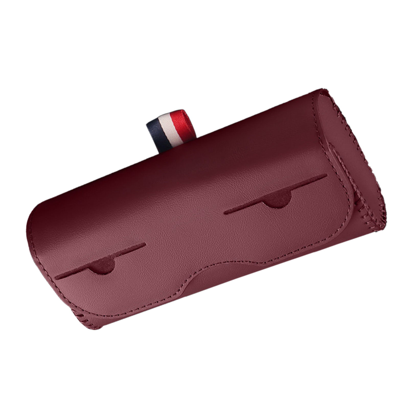 Universal Car Sunglass Holder Sun Visor Eyeglasses Case Clip Hanger Sunglasses Storage Protective Box Auto Accessories red