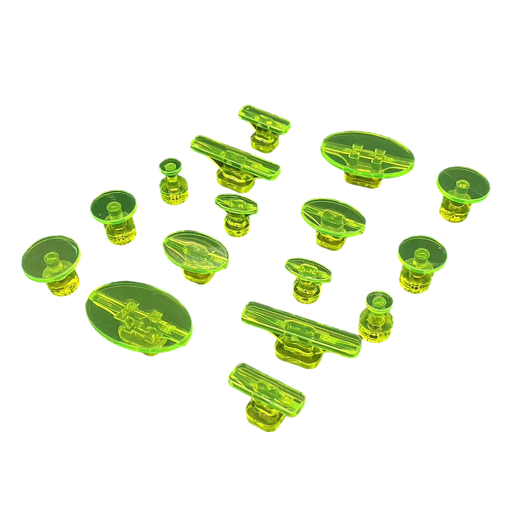 8Pcs Paintless Auto Dent Repair Tools Bump Pit Dent Puller Tabs Suction Cup Glue Tabs Repairs Tool Set Auto Body Sheet Metal Hail Dent Removal Kit light yellow