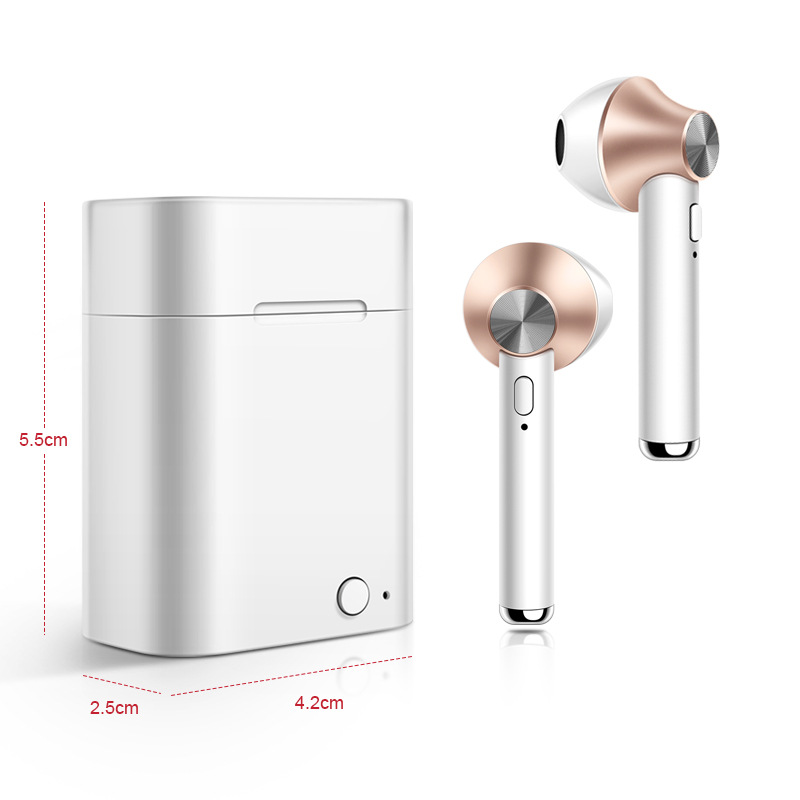 D012 TWS Bluetooth Earphone Stereo Wireless Headphones Running Sport Bass Headset with Mic for Iphone Xiaomi Huawei  Gold