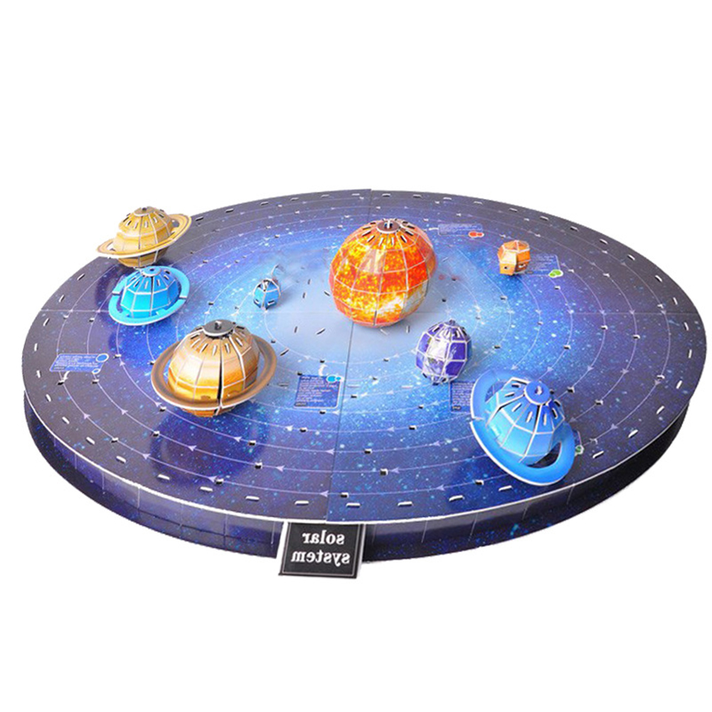 Paper 3D Planet  Puzzles Interactive Creative Space Eight Planetary Satellite Diy Assembly Model Handmade Crafts Jigsaw Toys Planet Jigsaw