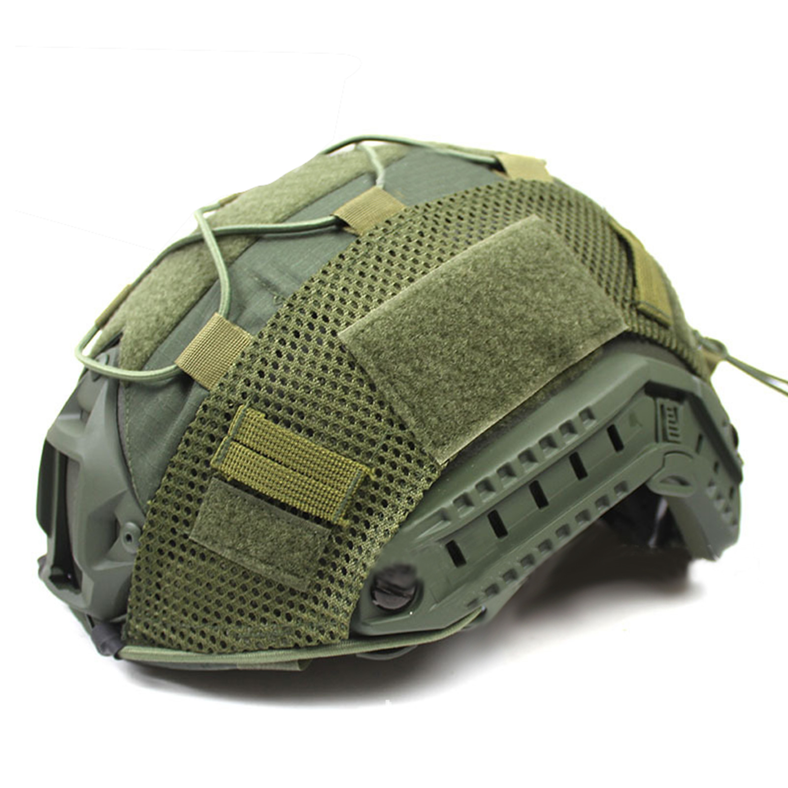 Camouflage Helmet Cover With Quick Adjustable Buckle Airsoft Helmet Case Outdoor Equipment (helmet Not Included) A4