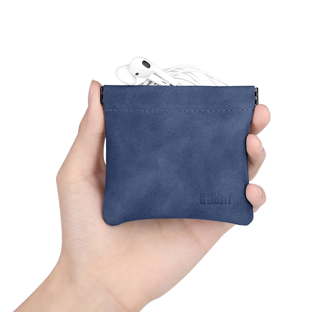 Headphone Storage Bag U Disk Usb Data Cable Organizer Headphone Accessories Memory Card Pouch Mini Purse Coin Key Bag Royal blue large