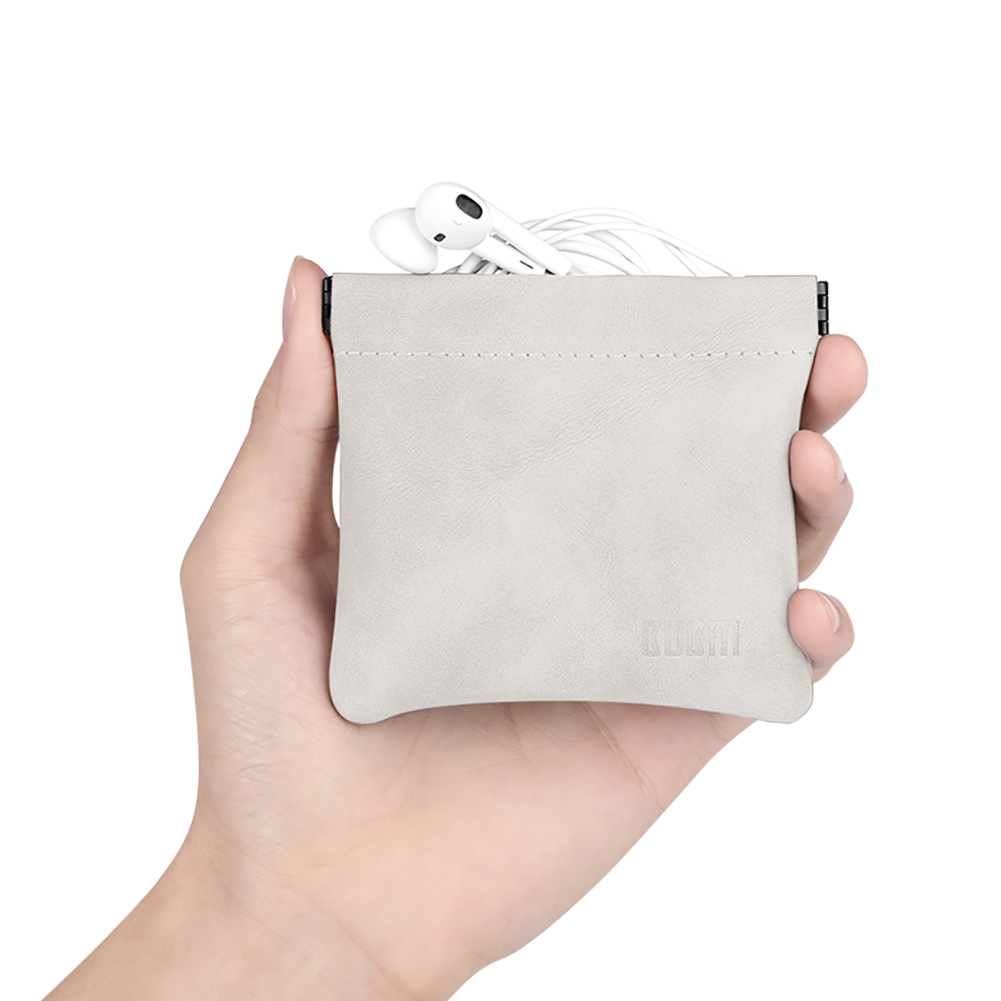 Headphone Storage Bag U Disk Usb Data Cable Organizer Headphone Accessories Memory Card Pouch Mini Purse Coin Key Bag light gray small