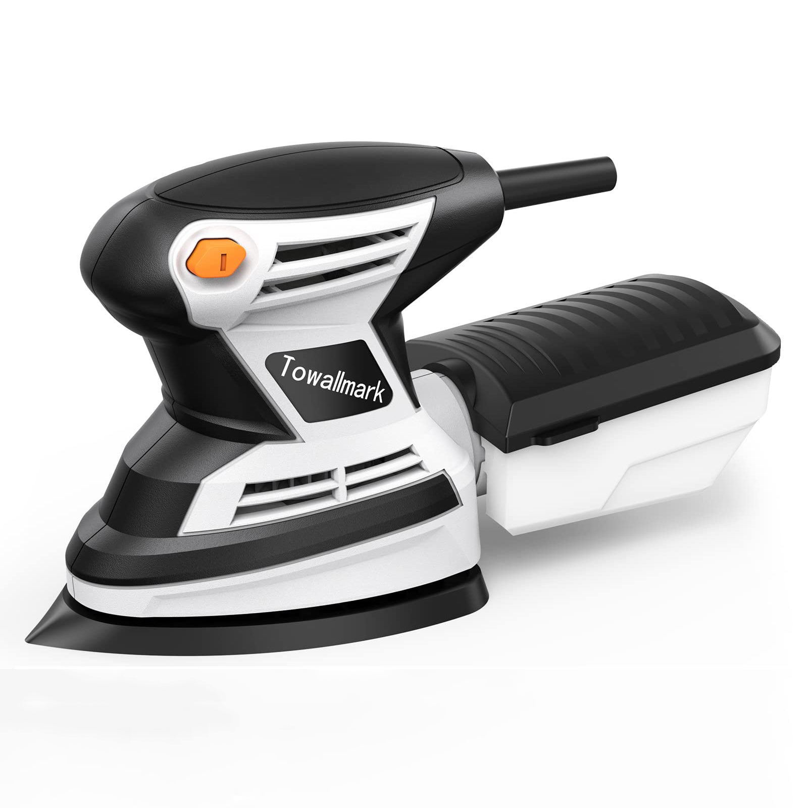 US GARVEE Detail Sander 15,000 OPM Compact Electric Sander with 12pcs Sandpapers Dust Collection System