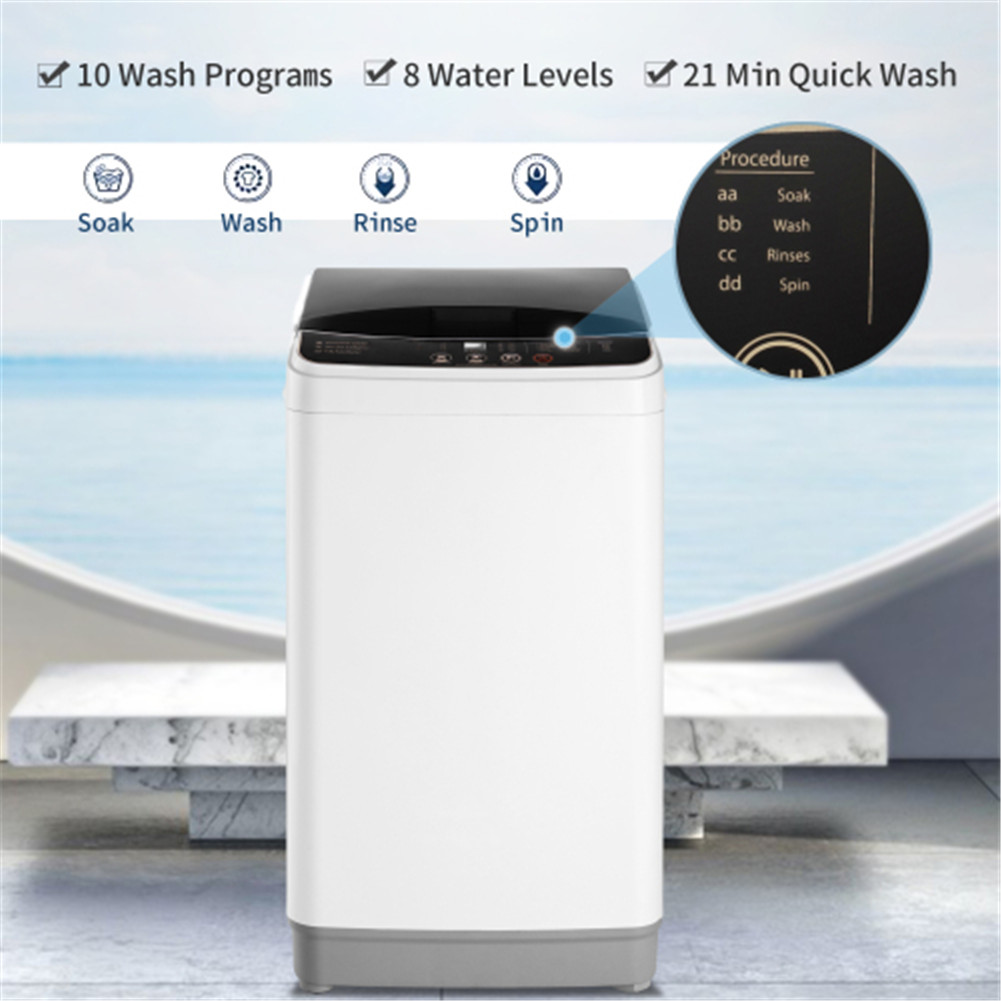 Automatic Washing Machine 8 Lbs Load Capacity Portable Washer