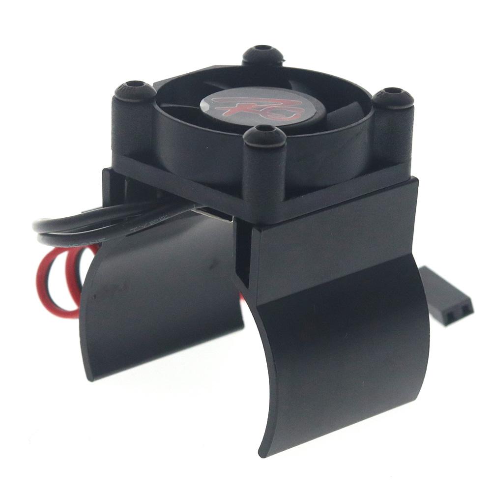 Rc Parts Motor Heat Sink + Thermal Induction Cooling Fan for 1:10 Hsp Trx-4 Trx-6 Scx10 Rc Car 540 550 36mm Size Motor Radiator black