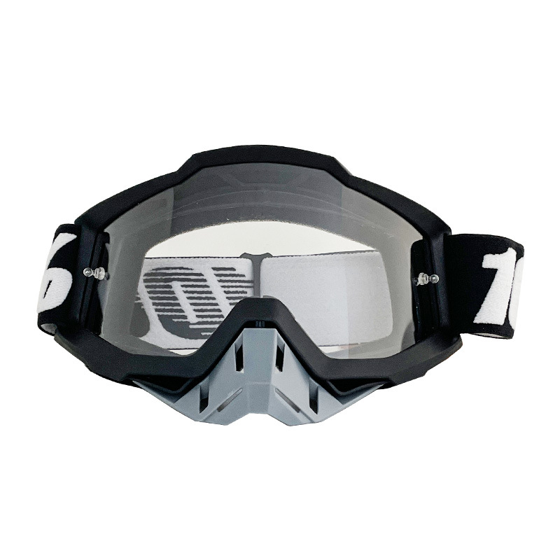 Men Women Tpu Off-road Motorcycle Helmet Goggles Outdoor Riding Windshield High Toughness Goggles With Detachable Nose Pads