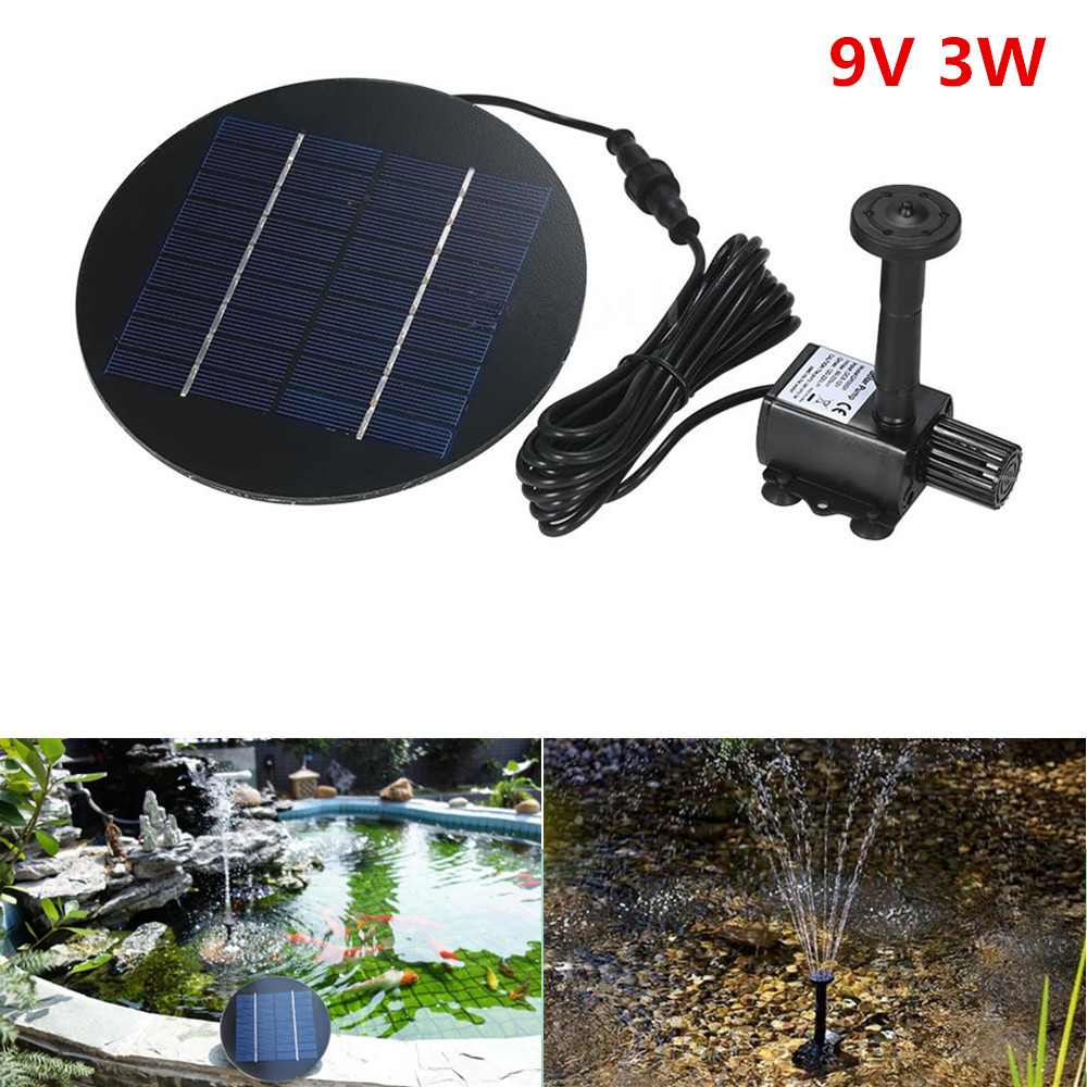 Solar Fountain 9V 3W Round Shape Water Pump