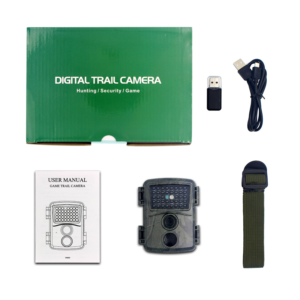 12MP 1080P Trail Camera Wildcamera Wild Surveillance Night Version Wildlife Scouting Cameras Photo Traps Track PR600A