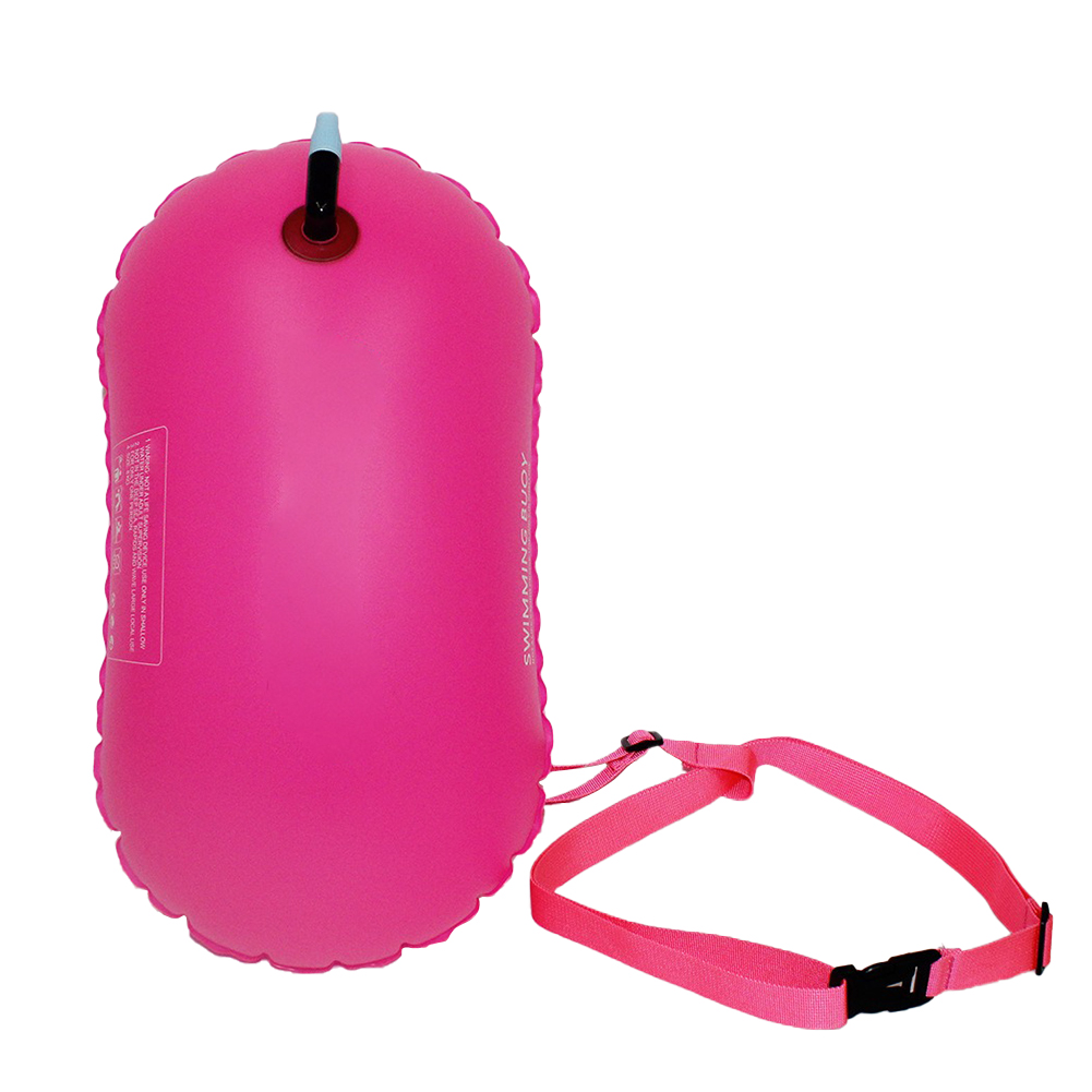 Swim Belts Swim Buoy Swimming Lifesaving Drifting Bag Highly Visible Buoy Float For Open Water, Safe Swim Training, Swimmers, Triathletes, Kayakers, Snorkelers Rose Red