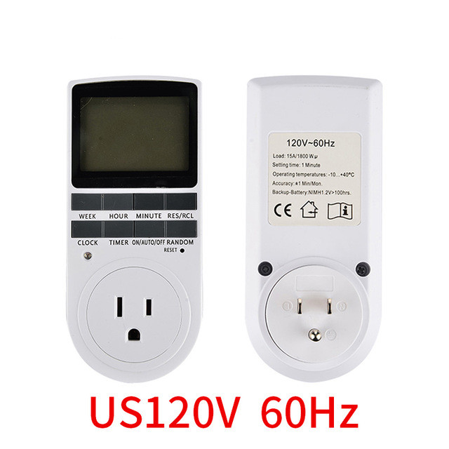 Electronic Digital Timer Switch EU US BR Plug Kitchen Timer Outlet 230V Programmable Timing Socket U.S. regulations