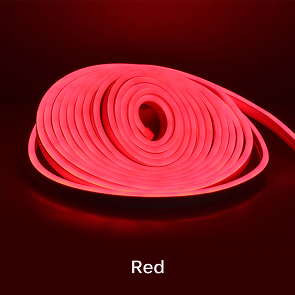 Led Light Strip 5m 2835 Low Voltage 12v Waterproof Silicone Flexible Neon Light Strip Outdoor Advertising Decoration red light
