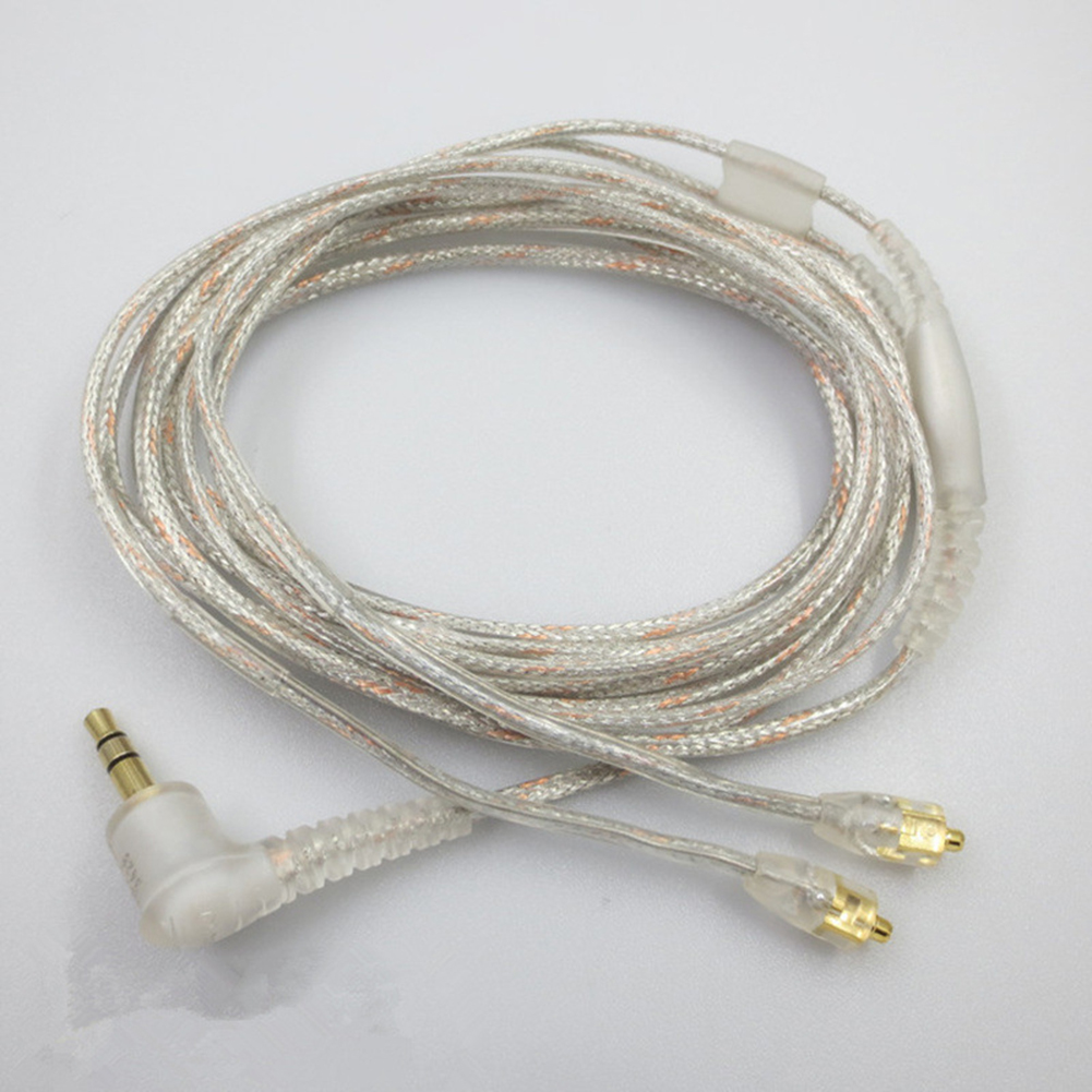 Headphone Cable Compatible For Shure Se215 Se535 Se315 Se425 Se846 Ue900 Audio Wire Length 1.6 Meters transparent