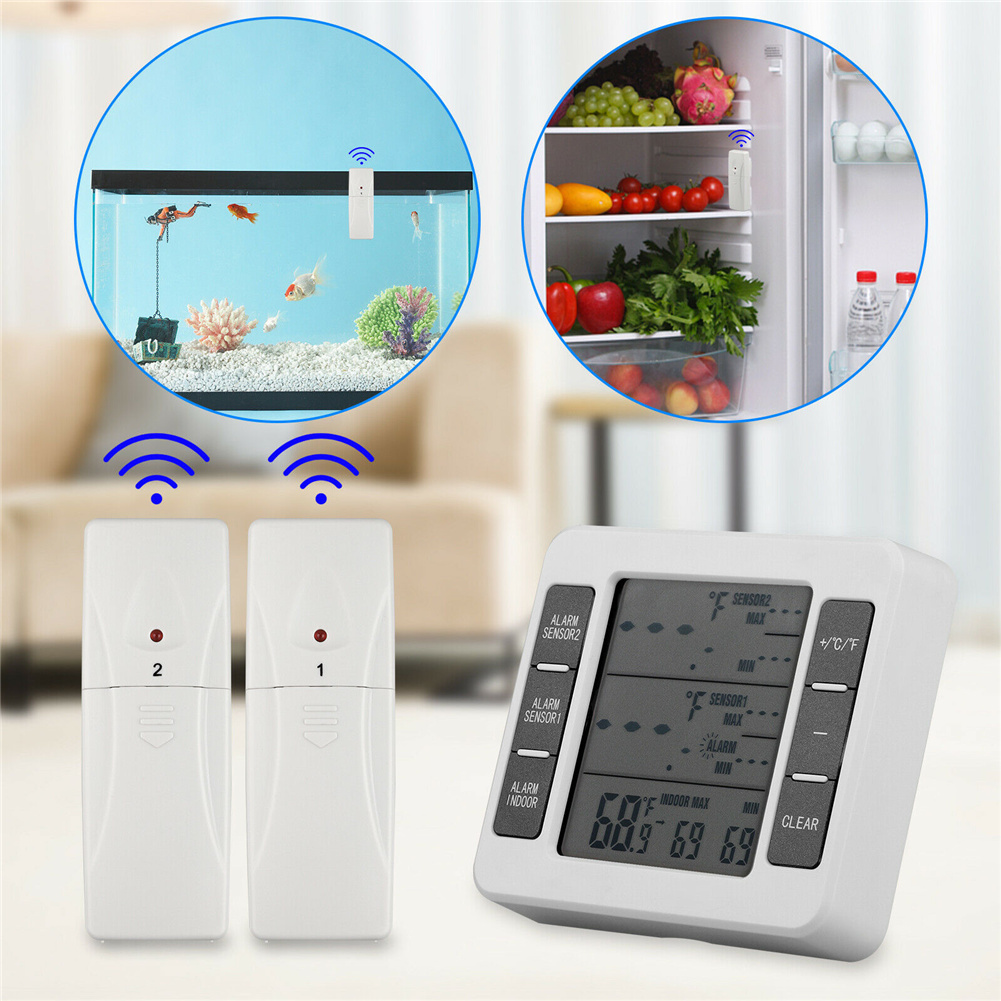 Wireless Thermometer Lcd Display Home Indoor /outdoor High Precision Electronic Alarm Thermometer Wireless Thermometer