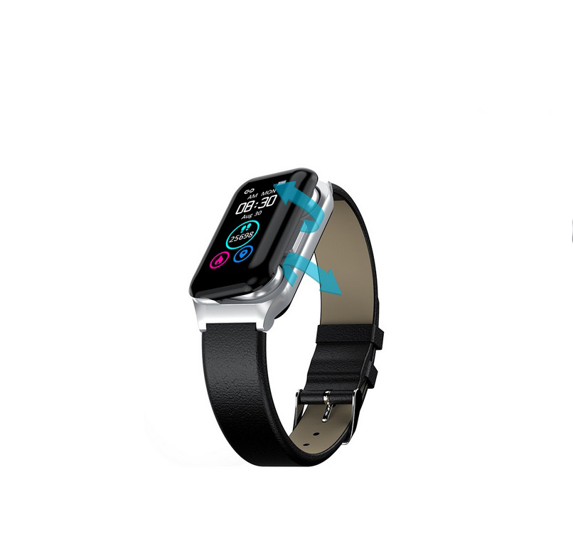 XM1 Bluetooth Earphone Sports Bracelet Color Screen Heart Rate Blood Pressure Monitor  Silver