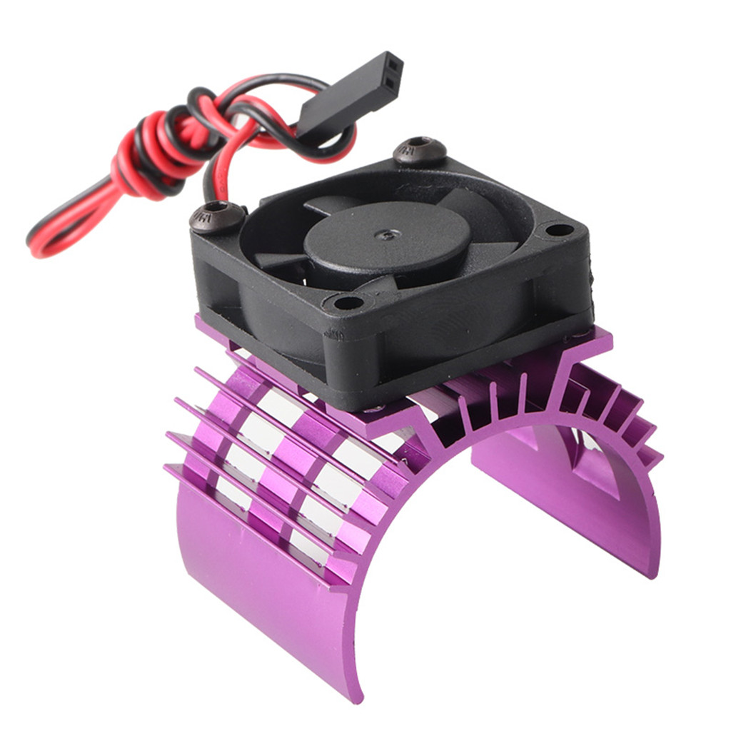RC Parts Brushless Aluminum Electric 540 550 Motor Heat Sink Cover + Cooling Fan Heatsink 1/10 For HSP Himoto Redcat red