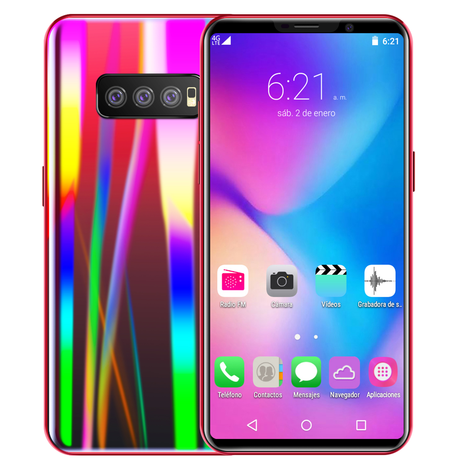 Wholesale S11 Smartphone 5.8inch HD Screen 8G RAM+128G ROM Memory 8MP+16MP Camera 3800mAh Battery with Android 9.1 OS  Red US regulations From China