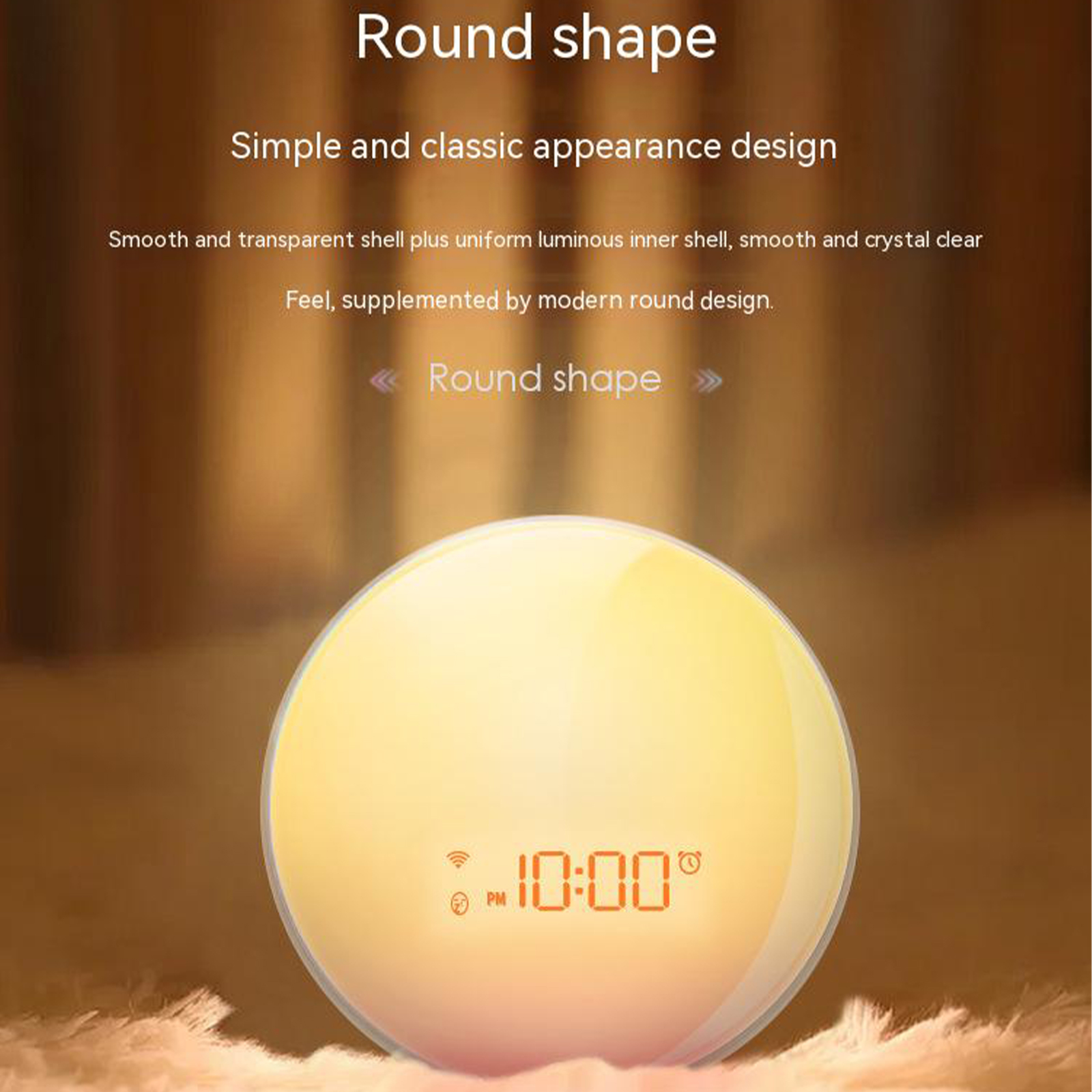 Smart Sunrise Sunset Alarm Clock 9 Modes RGB Colorful Night Light