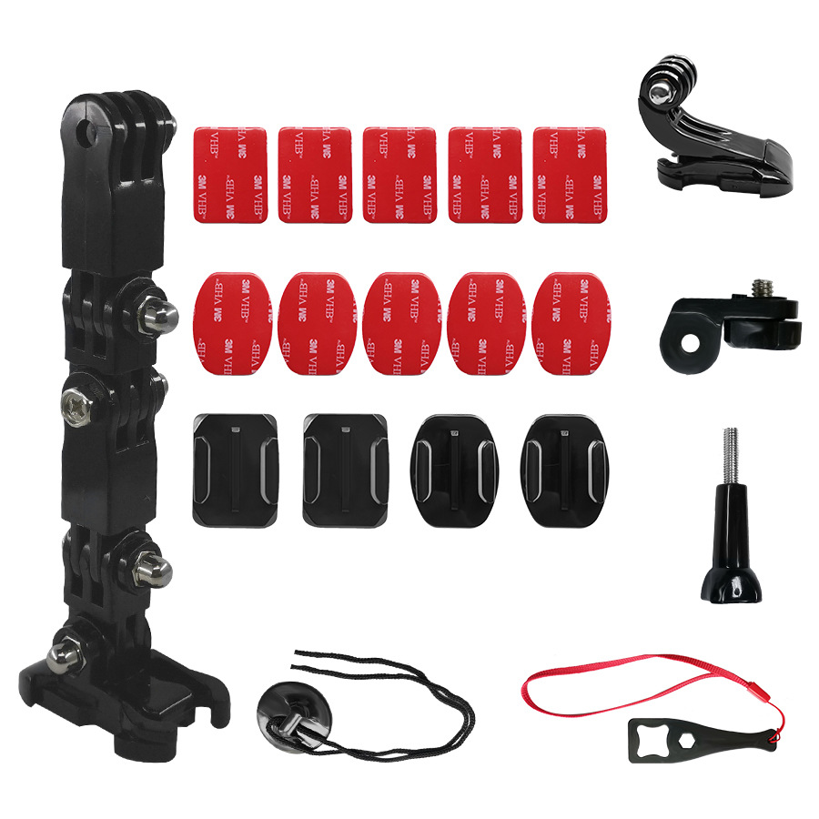Camera Holder Set for GoPro Motorcycle Helmet Chin Mount Adjustable Chin Bracket Multi Angle Holder 2#