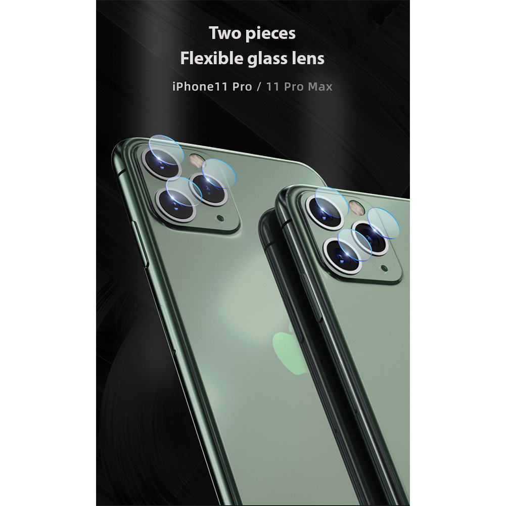 2pcs Camera Lens Film Screen Protector Glass Rear Lens Protective Glass Film for 11 Pro Max 11 11 Pro Two pieces - flexible glass - lens film_iPhone11 pro max-6.5 inch
