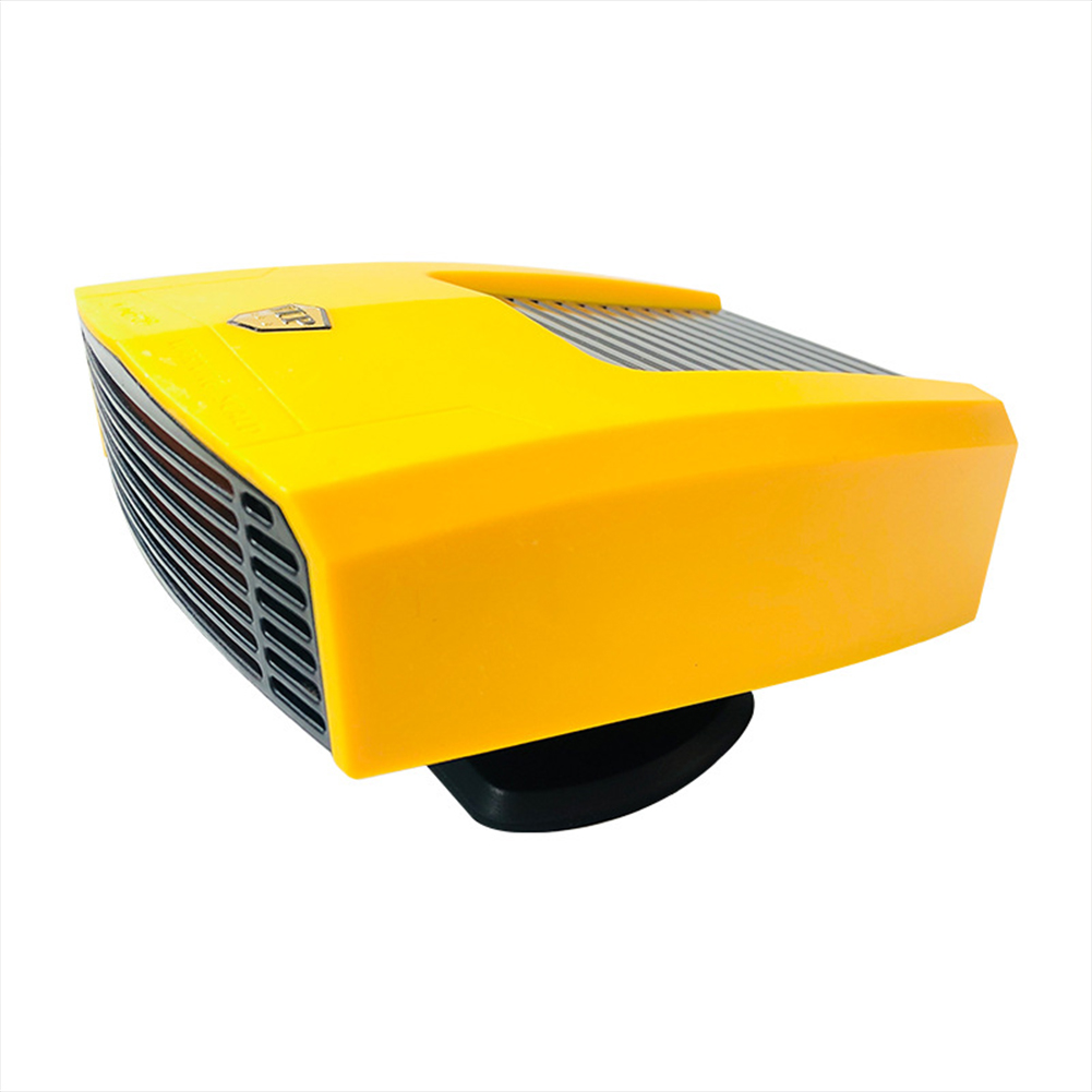 12V/24V Car Heater Heating/Cooling Fan Windshield Defroster Cigarette Lighter Plug Fast Heating Defogger Defroster Yellow 24V