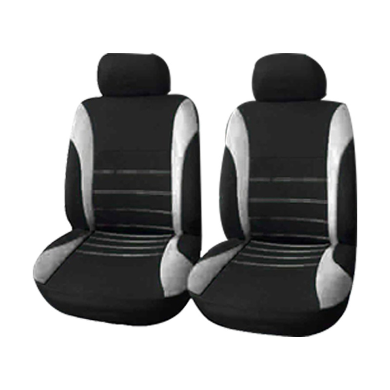 4pcs/set Car seat Cover Protector Seat Comfortable Dustproof Headrest Front Seat Covers  Gray black