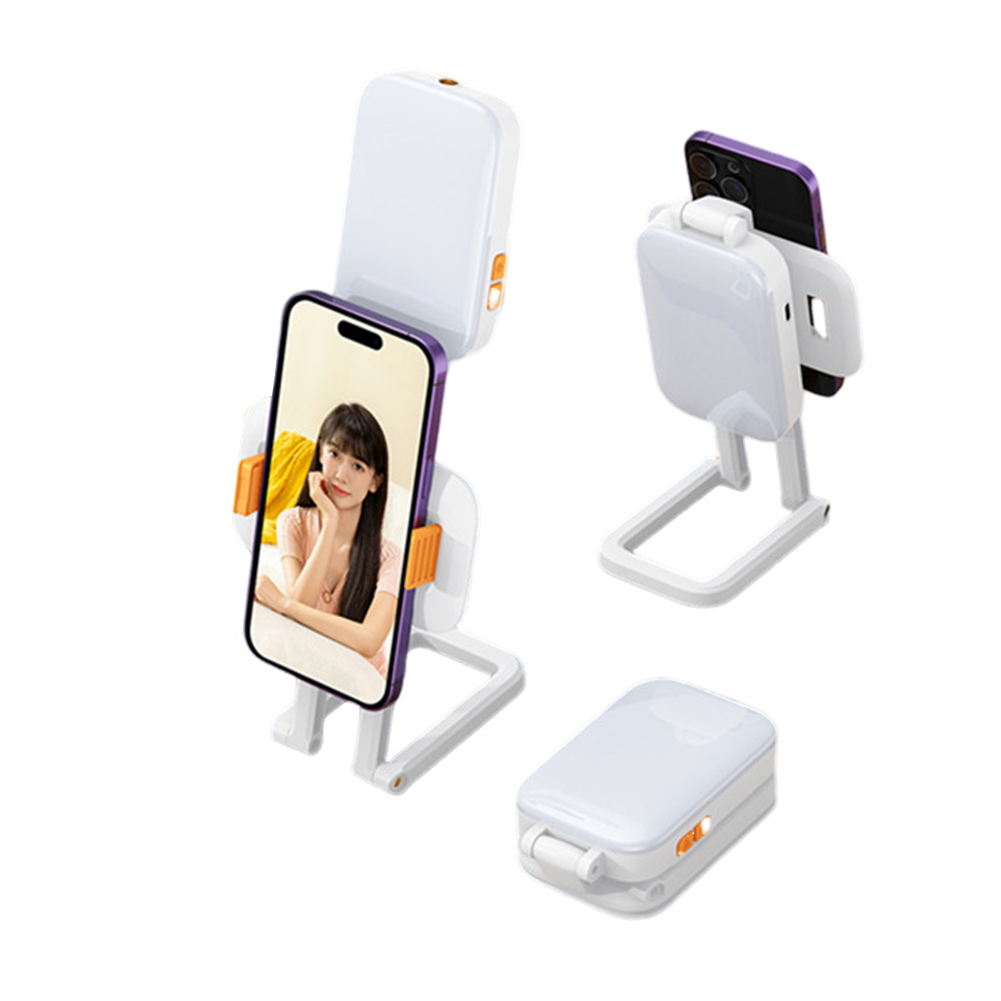 Selfie Light Camera Led Light With 3 Light Colors 24-26LM RGB Dynamic Mode 1000mAh Rechargeable Battery 230° Angle Rotation Fill Light For Makeup Picture D2Pro