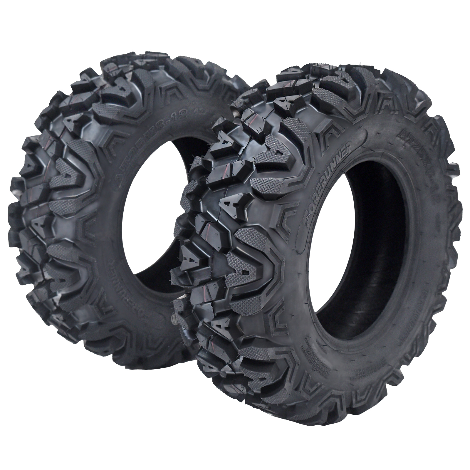 US GARVEE Set of 2  ATV Trail Tires 6PR Knobby Sport Tires, Tubeless - AT25x8-12-6PR TL KNIGHT