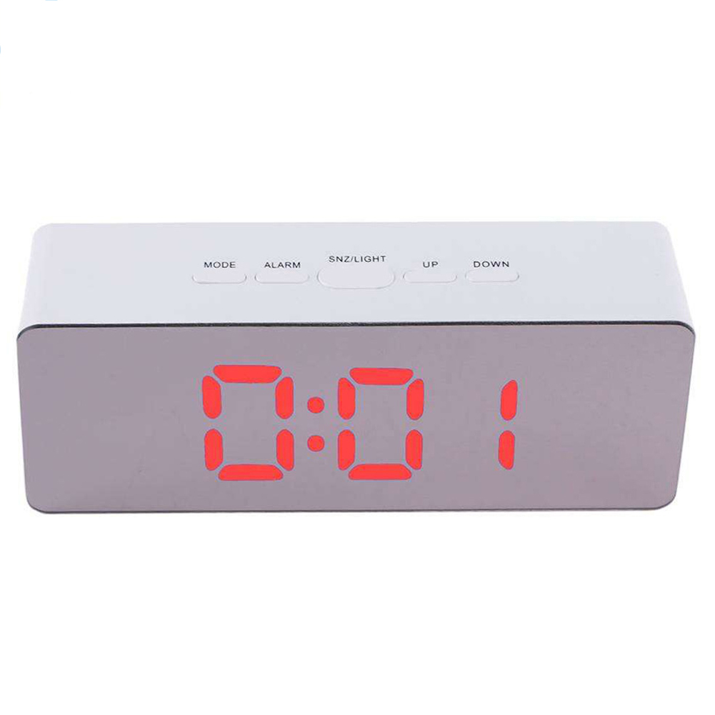 Wholesale Simple Home MultiFunction LED Digital Alarm Clock PVC Rectangular Light TSS69R From