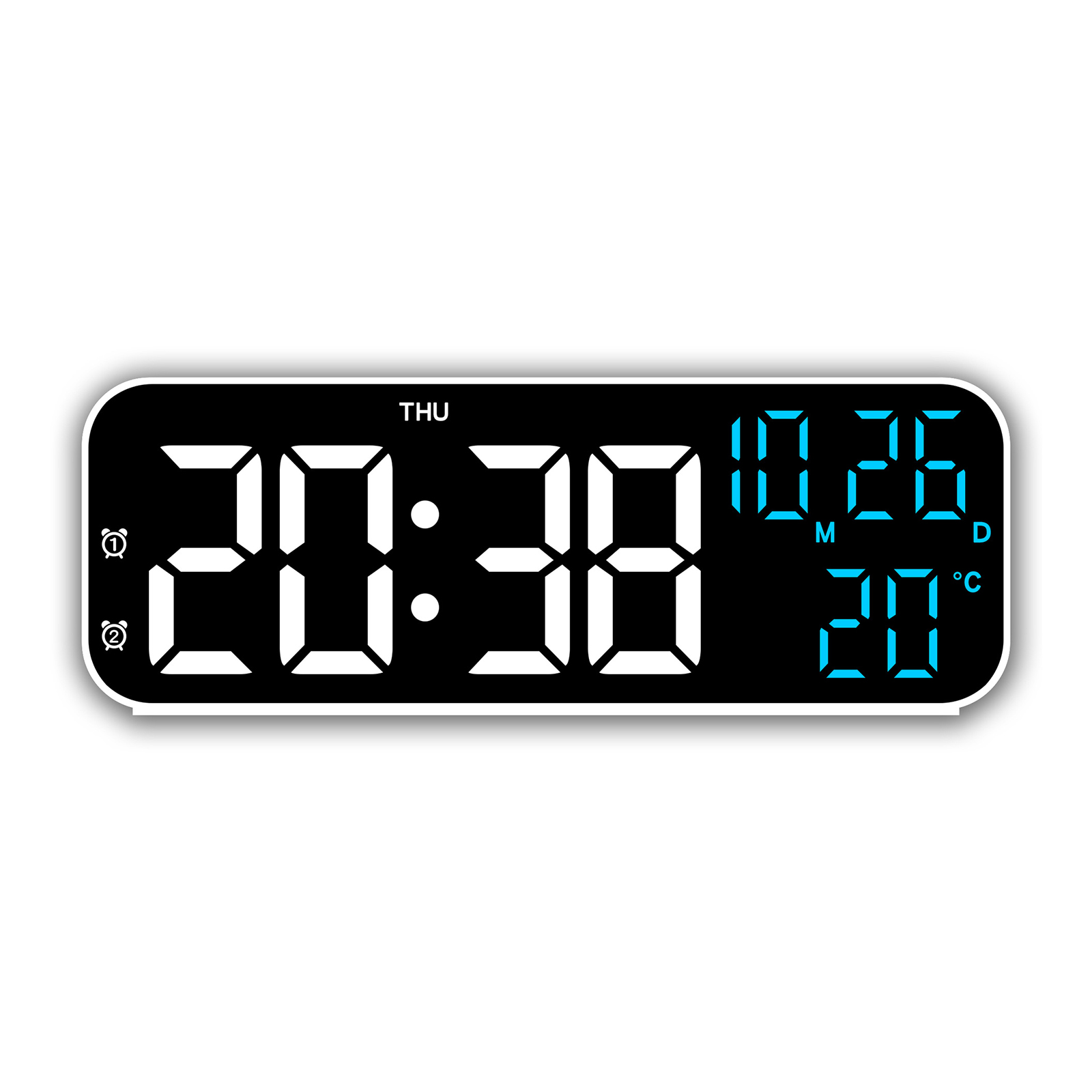 LED Clock Digital Wall Clock With 3-speed Brightness Adjustment Temperature Countdown Function Voice Control Wall Clocks