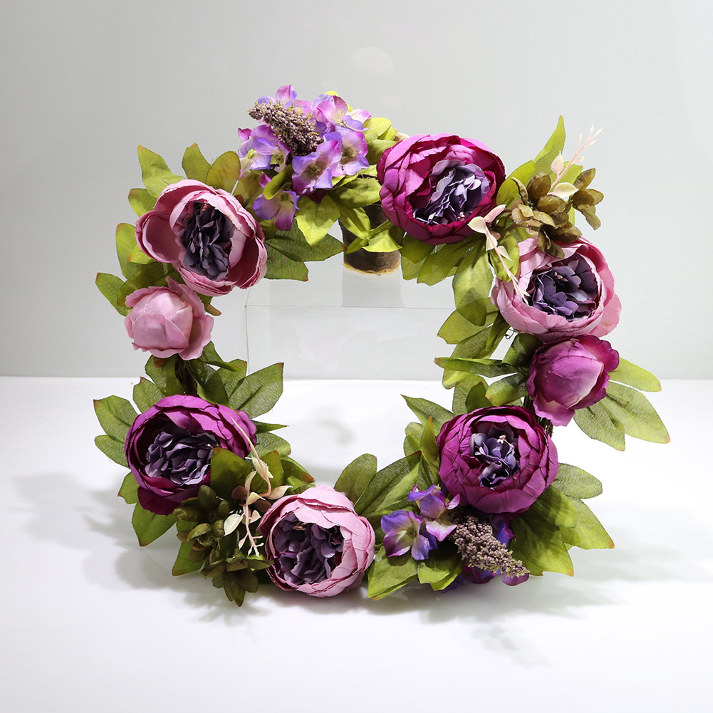 Wholesale Artificial Peony Flower Garland Ornament for Christmas