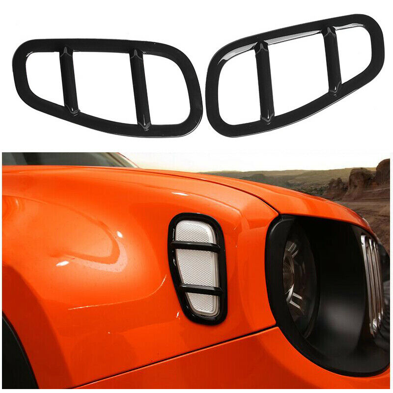 Lamp  Decorative  Cover Turn Light Trims Exterior Accessory For Jeep Renegade 2016-19 Black