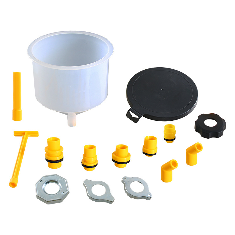 Car Radiator Coolant Filling Funnel Kit, Transparent Funnel Spill Proof Coolant Bleeder Kit, Automotive Antifreeze Bleeder For Universal Vehicles 15 pieces
