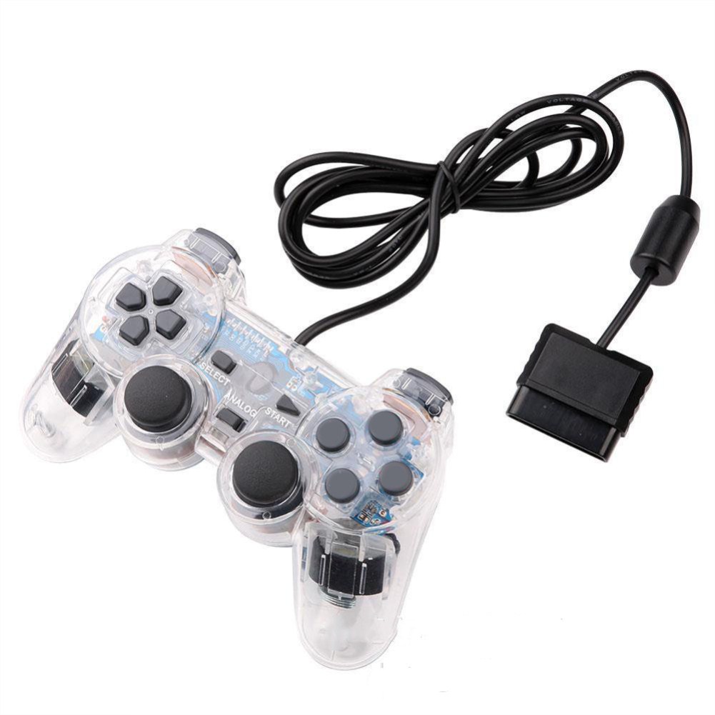 Wired Connection Gamepad Game Controller for PS2 white
