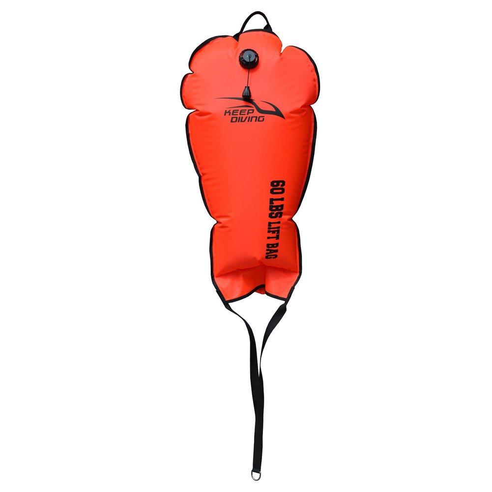 Scuba Diving Lift Bag 60/70/125/140LBS Lift Bag Big Exhaust Valve Buoyancy Bag Fluorescent orange_60 LBS