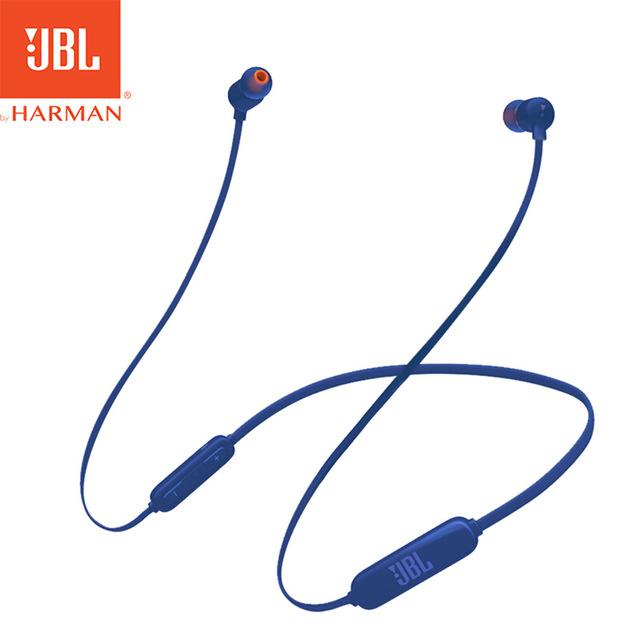 JBL T110BT Wireless Bluetooth Earphone Sports Running Bass Sound Magnetic Headset 3-Button Remote With Mic for Smartphone Music Blue