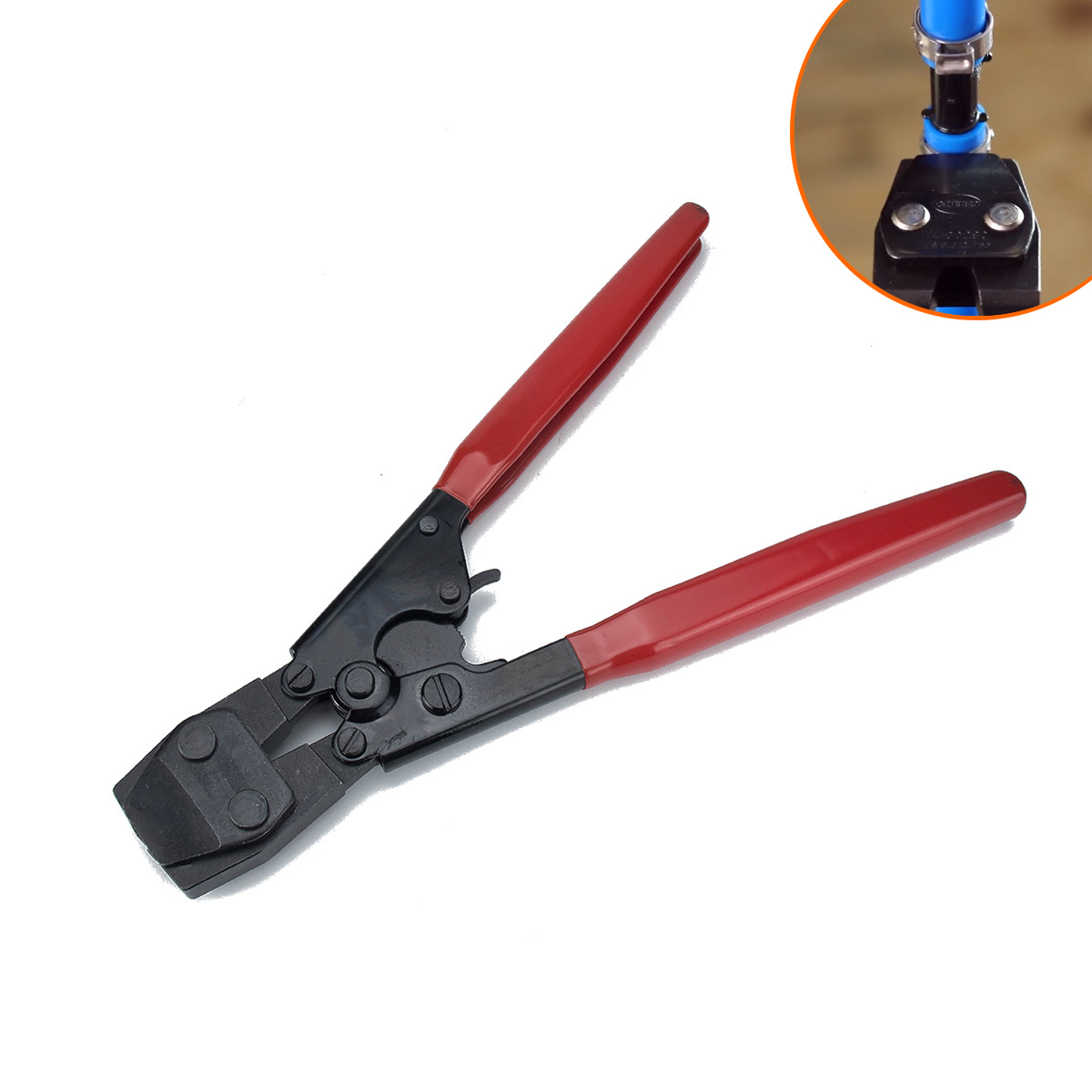 Cinch Clamp Tool for Fastening Stainless Clamps Ear Hose Clamps  Red black